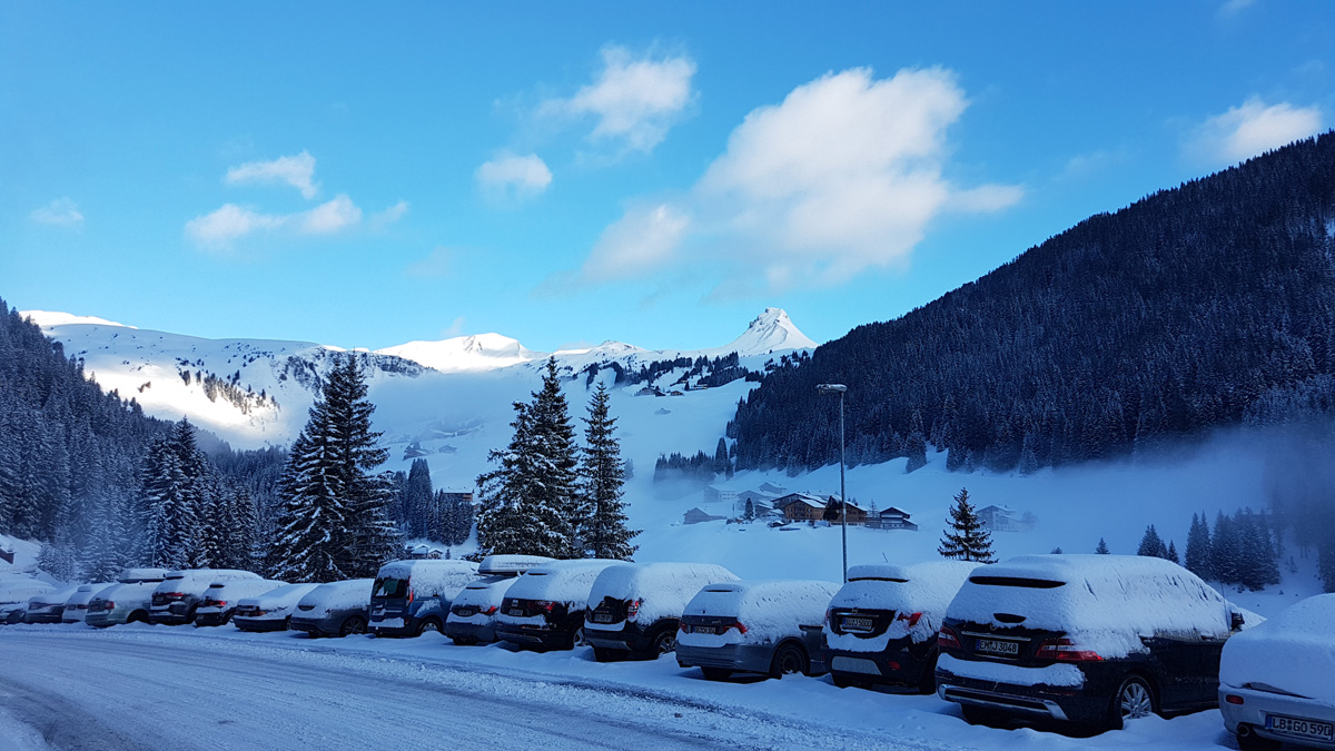 Vervoer van matieraal naar de wintersport